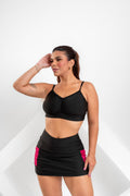 CONJUNTO FITNESS FEMININO TOP + SHORT SAIA