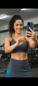 CONJUNTO FITNESS FEMININO TOP + SHORT SAIA
