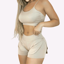 Conjunto Feminino Fitness Short e Cropped Madrid
