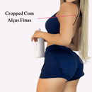 Conjunto Feminino Fitness Short e Cropped Madrid
