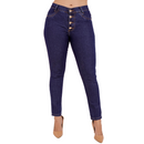 Calça Jeans Feminina Skinny Cintura Alta com Lycra Escura