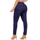 Calça Jeans Feminina Skinny Cintura Alta com Lycra Escura