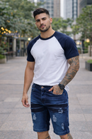 Bermuda Jeans Masculina Destroyed