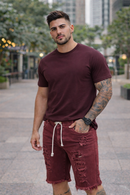 Bermuda Jeans Masculina  Destroyed Cores