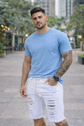 Bermuda Jeans Masculina  Destroyed Cores