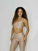 Legging Básica Compressão + Top Helen Cappuccino