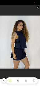 Conjunto Short Poliamida Smash Duplo + Top e Colete Kamila