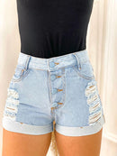 Short Jeans Feminino Cintura Alta Modelo Empina Bumbum