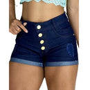 Short Jeans Feminino Cintura Alta Premium