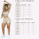 Conjunto Feminino Fitness Short e Cropped Madrid