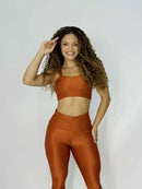 Legging Básica Compressão + Top Helen Cappuccino