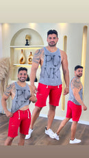 Bermuda Jeans Masculina  Destroyed Cores