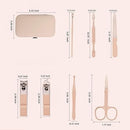 Conjunto de Manicure de Aço Inoxidável Rosa de 7 Peças