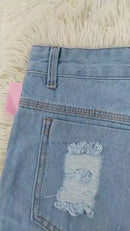 Short Jeans Feminino Cintura Alta Modelo Empina Bumbum